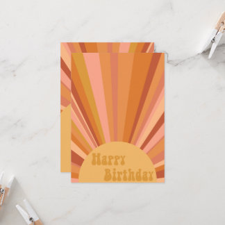 Carte d'anniversaire ensoleillée