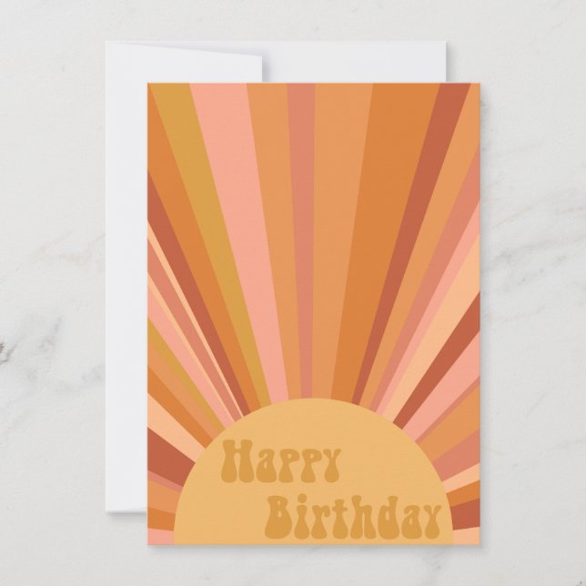 Carte d'anniversaire ensoleillée (Devant)