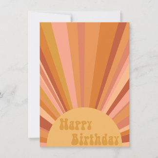 Carte d'anniversaire ensoleillée