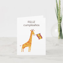 Carte d'anniversaire espagnole - feliz cumpleaños