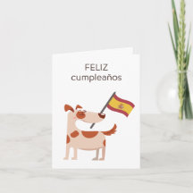 Carte d'anniversaire espagnole - feliz cumpleaños