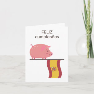 Carte d'anniversaire espagnole - feliz cumpleaños
