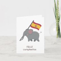 Carte d'anniversaire espagnole - feliz cumpleaños