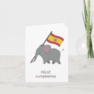 Carte d'anniversaire espagnole - feliz cumpleaños
