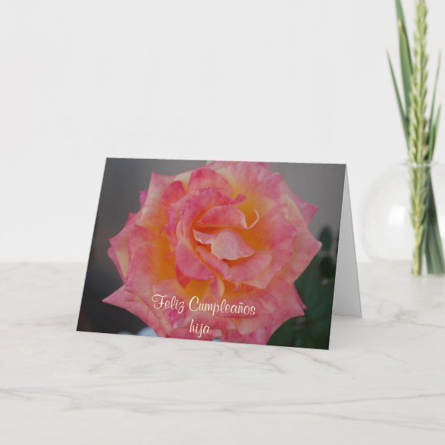 Carte d'anniversaire espagnole pour la fille (Devant)