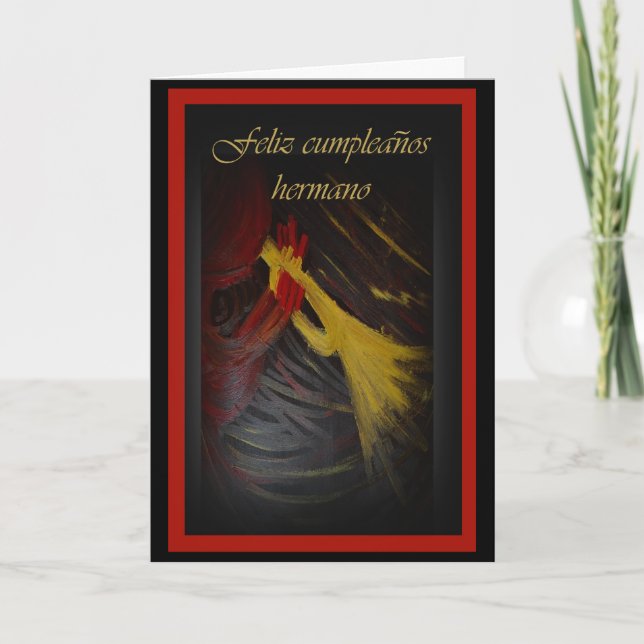 Carte d'anniversaire espagnole pour le frère (Devant)