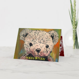 Carte d'anniversaire 'Evil Teddy Bear'