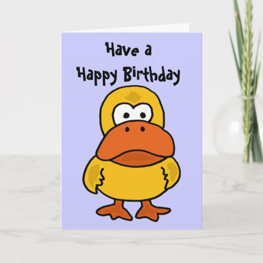 Carte D Anniversaire Fachee De Canard De Ba Zazzle Ca