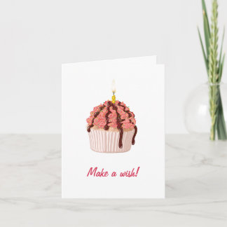 Carte d'anniversaire "Fais un vœu"