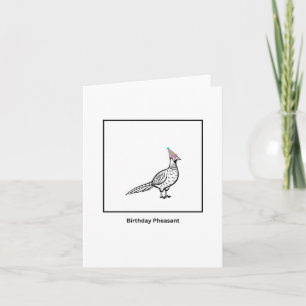 Carte d'anniversaire, faisan d'anniversaire, carte