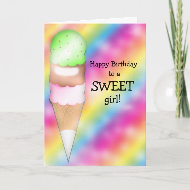 Carte d'anniversaire faite sur commande de (Devant)