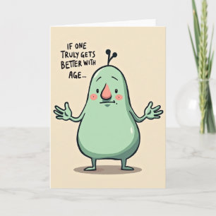 Carte d'anniversaire Fantaisiste à la Poire