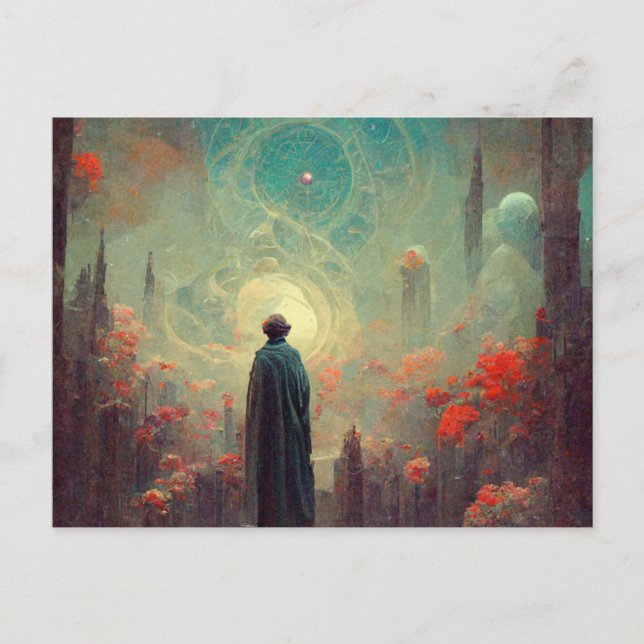 Carte d'anniversaire fantastique beauté mystique (Devant)
