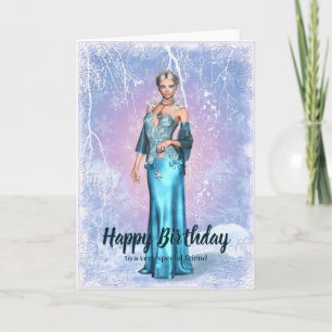 Carte d'anniversaire Fantastique Femme d'Hiver