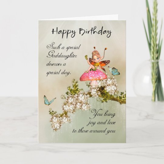 Carte D Anniversaire Feerique De Filleule Avec La Zazzle Ca