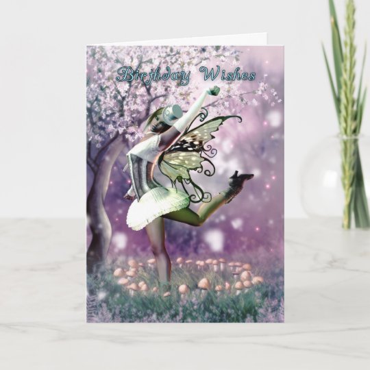 Carte D Anniversaire Feerique Fee De Danse Dans Zazzle Ca