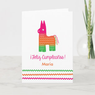 Carte d'anniversaire Feliz Cumpleaños Piñata