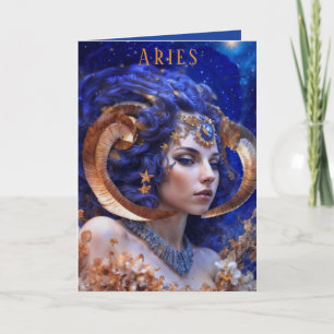 Carte d'anniversaire féminine Aries