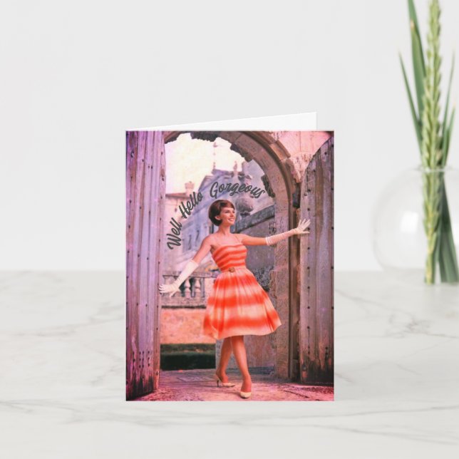 Carte d'anniversaire féminine branchée des années  (Devant)