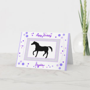 Carte d'anniversaire fille, Cheval
