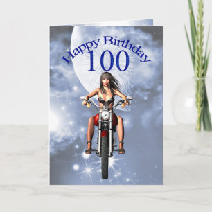 Carte d'anniversaire fille moto