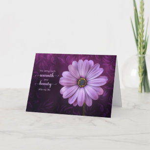Carte d'anniversaire Fleur de beauté et de chaleur
