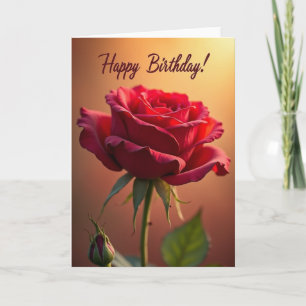 Carte d'anniversaire Fleur de cerisier élégante