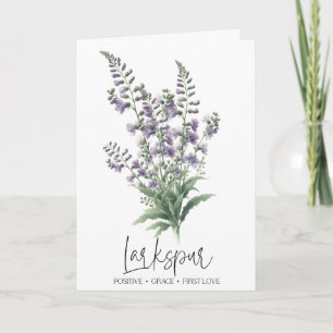 Carte d'anniversaire Fleur de naissance de juillet