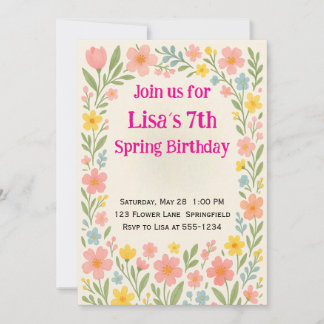 Carte d'anniversaire Fleur de printemps