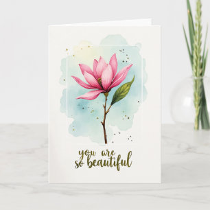 Carte d'anniversaire Fleur de rose