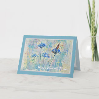Carte d'anniversaire fleur sauvage