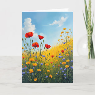 Carte d'anniversaire Fleur sauvage