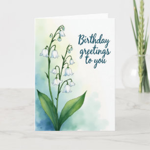 Carte d'anniversaire Fleur Sérène