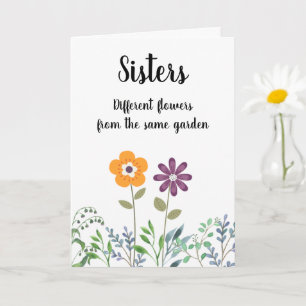 Carte d'anniversaire Fleurie pour Sœur(s)