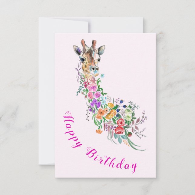 Carte d'anniversaire Fleurs romantiques Bouquet Gi (Devant)