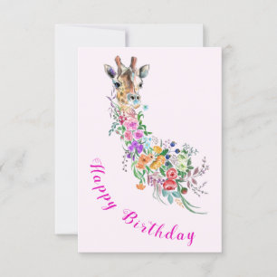 Carte d'anniversaire Fleurs romantiques Bouquet Gi