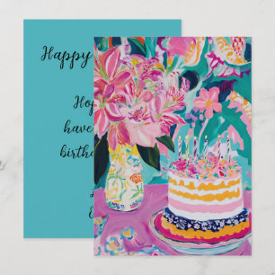 Carte d'anniversaire florale