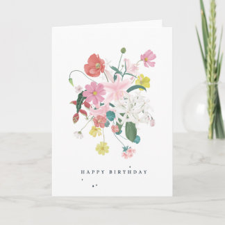 Carte d'anniversaire florale