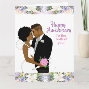 Carte d'anniversaire florale afro-américaine