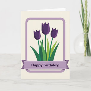 Carte d'anniversaire florale élégante