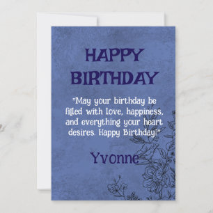 Carte d'anniversaire florale élégante