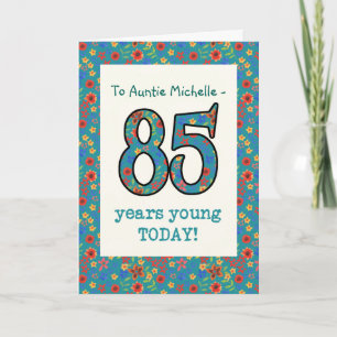 Carte d'anniversaire florale faite sur commande 85