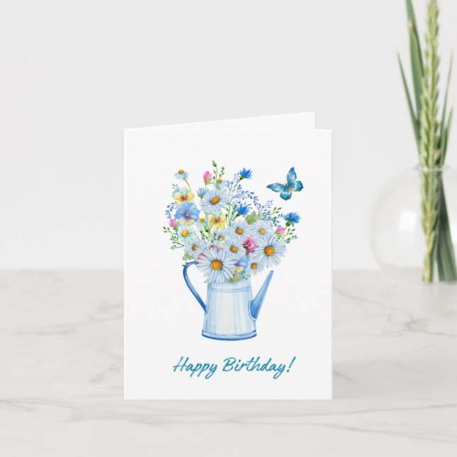 Carte d'anniversaire florale pour elle (Devant)