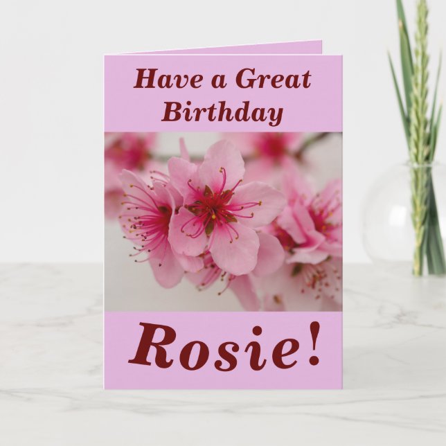 Carte d'anniversaire florale vive et audacieuse pe (Devant)