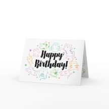 Carte d'anniversaire folle de Madame Custom