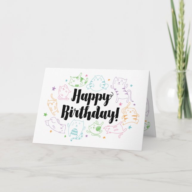 Carte d'anniversaire folle de Madame Custom (Devant)