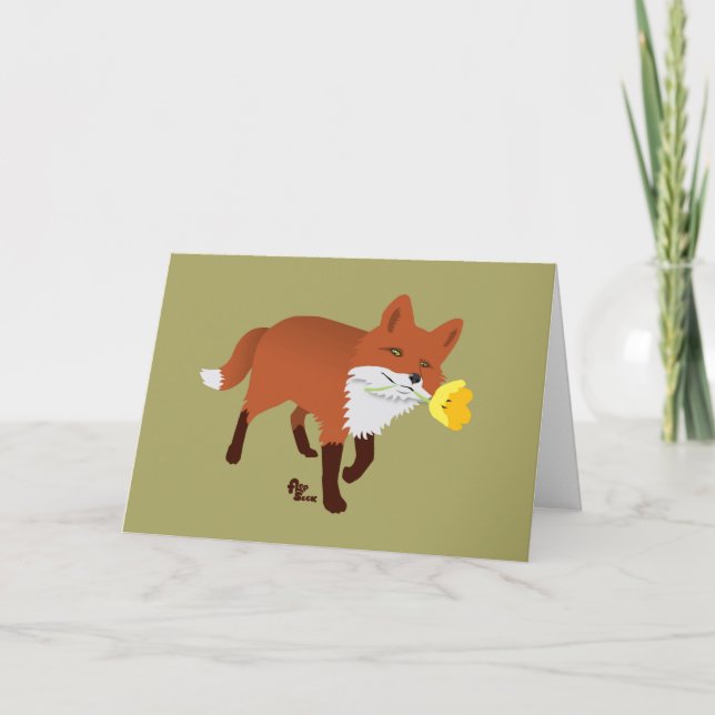 Carte d'anniversaire Foxy (Devant)