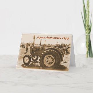 Carte d'anniversaire française pour grand-père