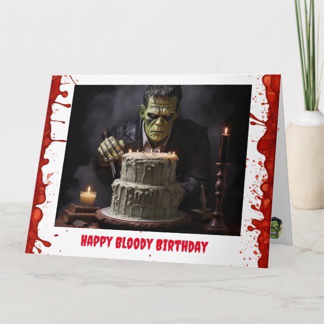 Carte d'anniversaire Frankenstein (Devant)