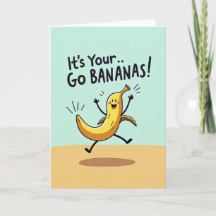 Carte d'anniversaire Fruit sautant joyeux